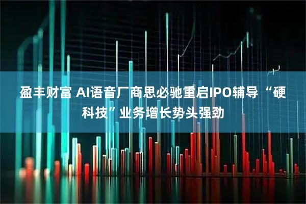 盈丰财富 AI语音厂商思必驰重启IPO辅导 “硬科技”业务增长势头强劲